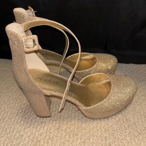 Gold Glitter Women's Heels
